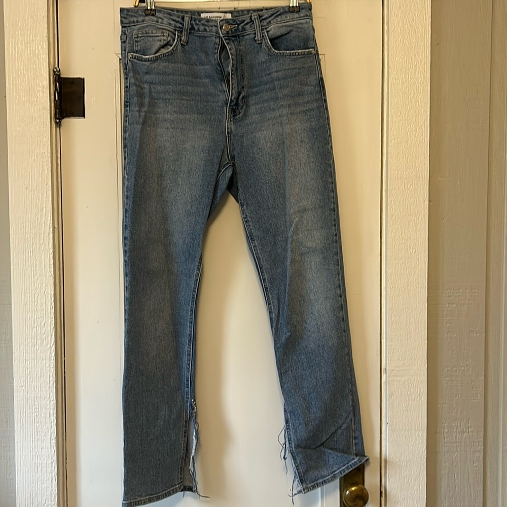 Just Black side slit jeans